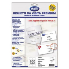 Biglietti da visita Premium - angoli vivi microperforato - bianco